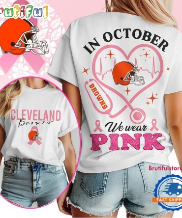 Cleveland Browns In October We Wear Pink Vintage T Shirt