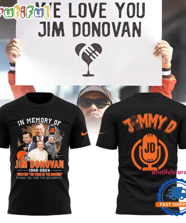 Cleveland Browns Jim Donovan Graphic Black 3D Shirt