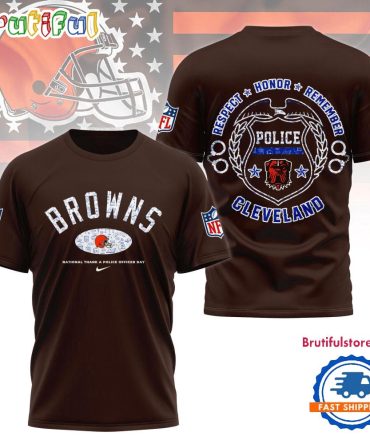 Cleveland Browns National Thank A Police Officer Day Unisex 3D Shirt
