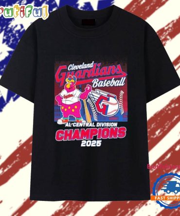 Cleveland Guardians Al Central Division Champions 2025 Mascot T Shirt