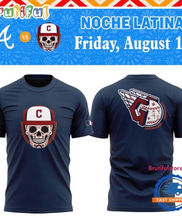 Cleveland Guardians Noche Latina Skull Logo T Shirt