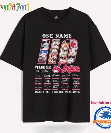 Cleveland Guardians One Name 100 Years Old 1915 2025 Thank You For The Memories Signatures T Shirt