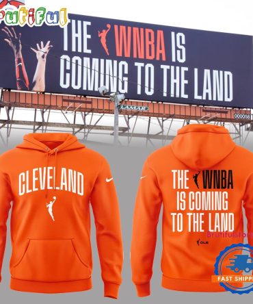 Cleveland Wnba Welcome To The Land 2025 Orange Hoodie