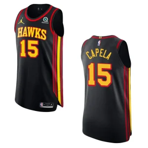 Atlanta Hawks Clint Capela Authentic Jersey Statement Black - Alzaintravels