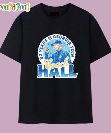 Coach Danny Hall 320 Years At Georgia Tech Yellow Jackets T Shirt