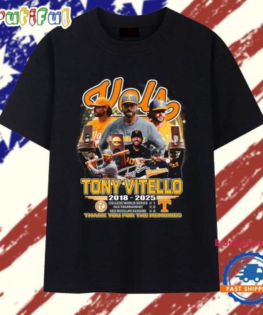 Coach Tony Vitello Tennessee Vols 2018-2025 T Shirt