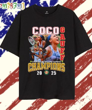 Coco Gauff 2025 Champions Winner T Shirt