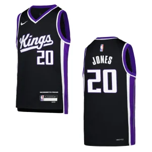 2023-24 Sacramento Kings Youth Icon Edition Colby Jones Black Jersey - Alzaintravels