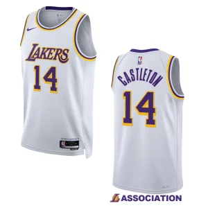Colin Castleton Association Edition Los Angeles Lakers 2022-23 White Swingman Jersey - Alzaintravels