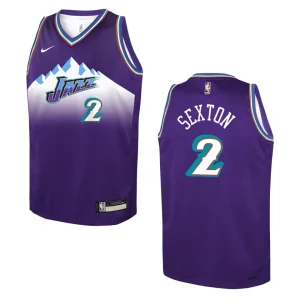 2022-23 Utah Jazz Youth City Edition Collin Sexton Purple Jersey - Alzaintravels