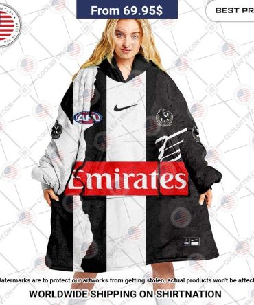 Collingwood Magpies Mix Hoodie Blanket