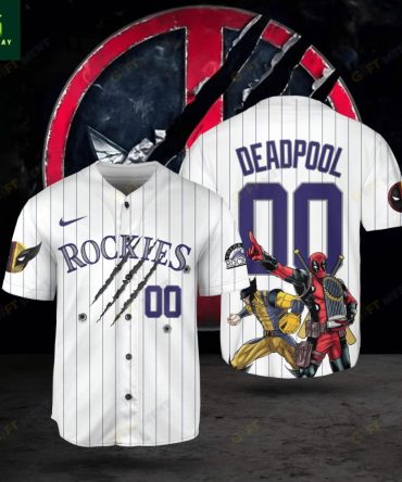 Rockies Deadpool Baseball Jersey – Unique Comic Fan Apparel For Game Day