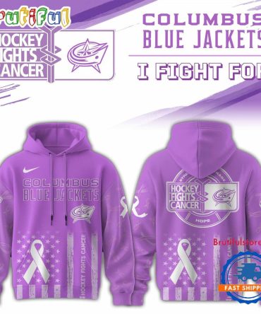 Columbus Blue Jackets 2025 Nhl Hockey Fights Cancer Limited Edition Hoodie Shirt