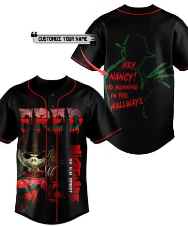 Custom Nightmare On Elm Street Baseball Jersey – Personalized Horror Fan Apparel