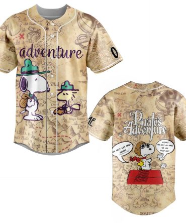 Explore In Style: Snoopy Pirate Adventure Baseball Jersey – Fun, Unique, Perfect For Fans!