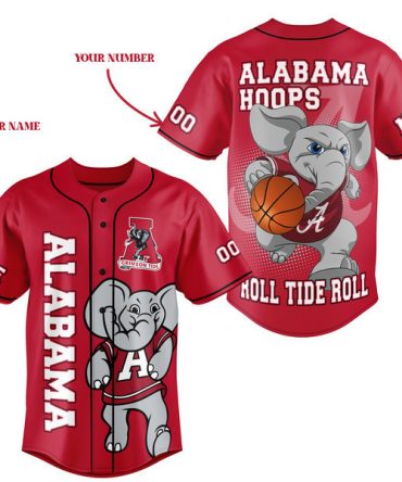 Custom Alabama Hoops Jersey - Personalized Name & Number - Roll Tide Elephant Design