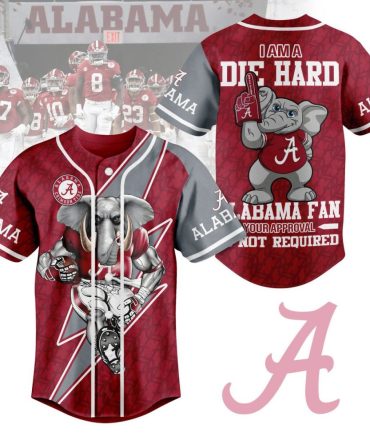 Die-Hard Alabama Fan Jersey – Bold Crimson Tide Spirit Wear For True Supporters