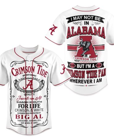 Alabama Crimson Tide Fan Jersey - Bold Design, Perfect For Every Game Day!