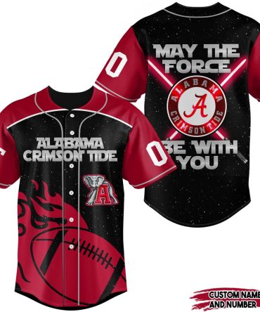 Custom Alabama Crimson Tide Jersey - Personalized Name & Number - Star Wars Inspired Design