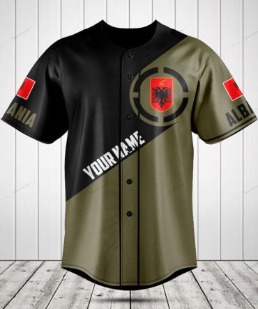 Custom Albania Baseball Jersey - Personalized Name & Flag Design, Unisex Sportswear