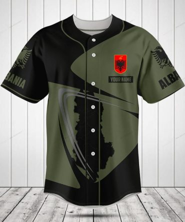 Custom Albania Baseball Jersey - Personalized Name & Number - Stylish Sportswear Gift