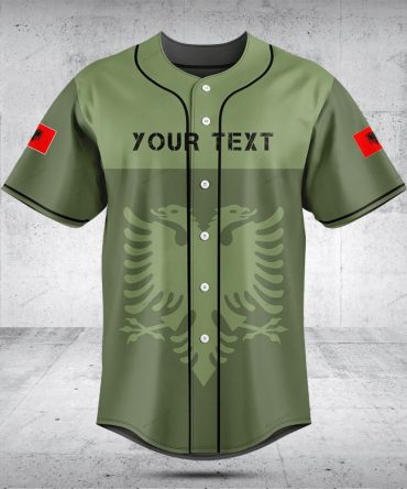 Customizable Albanian Eagle Baseball Jersey - Personalize Your Style Today!