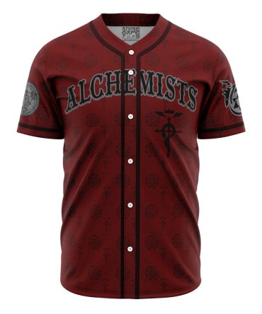 Unisex Red Alchemist Baseball Jersey - Anime Inspired, Casual Streetwear Top