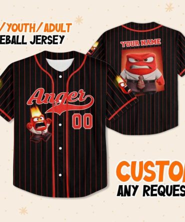 Customizable Kid/Youth/Adult Baseball Jersey – Add Your Name, Fun Design, Perfect Gift!