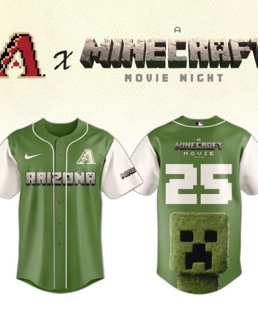 Exclusive Arizona X Minecraft Jersey - Limited Edition Baseball Shirt For Movie Night Fans