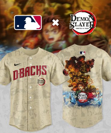 Limited Edition D-Backs X Demon Slayer Baseball Jersey - Anime Fan Must-Have!