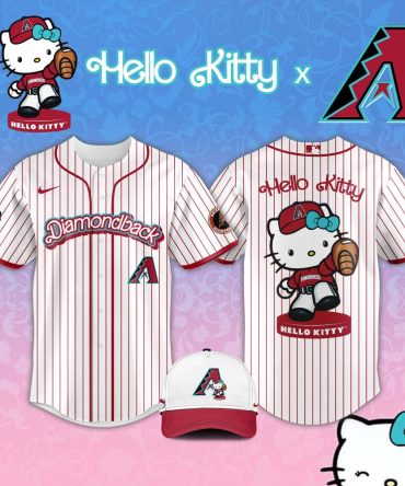 Hello Kitty X Diamondbacks Limited Edition Baseball Jersey - Cute & Sporty!