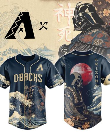 Samurai-Style D-Backs Baseball Jersey - Unique Darth Vader Design, Unisex Sportswear