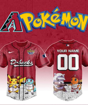 Customizable Pokémon Baseball Jersey - Pikachu, Squirtle & Charmander Design - Perfect Gift!