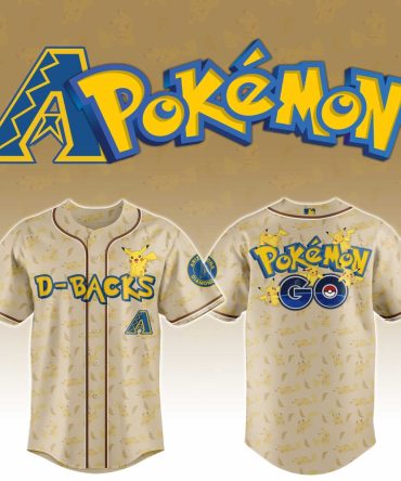 Limited Edition Pokémon Go D-Backs Baseball Jersey - Pikachu Design, Perfect For Fans!