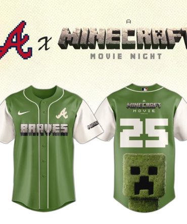 Minecraft X Braves Custom Jersey - Limited Edition Movie Night Gear
