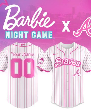 Custom Barbie Night Game Jersey – Atlanta Braves Pink Edition, Personalize Your Name