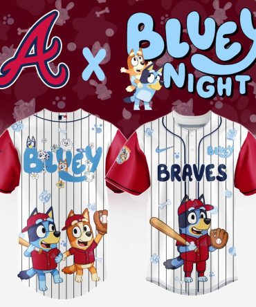 Bluey X Braves Kids' Jersey - Limited Edition Baseball Fun Shirt