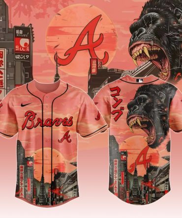Atlanta Braves Gorilla Cityscape Jersey – Bold Graphic Fanwear For Game Day Style