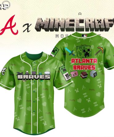 Minecraft X Atlanta Braves Green Jersey - Limited Edition Fan Gear