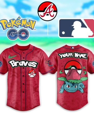 Customizable Pokémon Braves Baseball Jersey – Personalized Name & Iconic Design