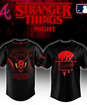 Exclusive Stranger Things Night Jersey - Atlanta Braves Hellfire Club Edition