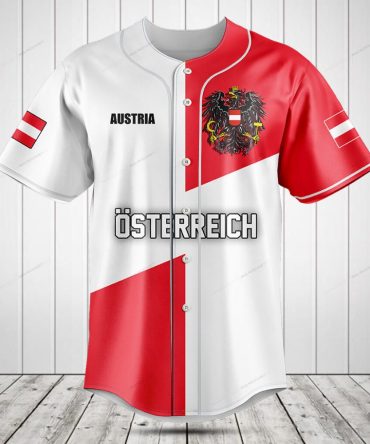 Stylish Austria Flag Baseball Jersey - Österreich Pride Apparel