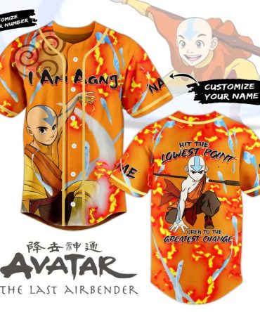 Custom Avatar The Last Airbender Aang Jersey – Personalized Name & Number, Vibrant Design For Fans