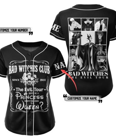 Customizable Bad Witches Club Baseball Jersey - Be A Queen! Perfect For Halloween & Gifts