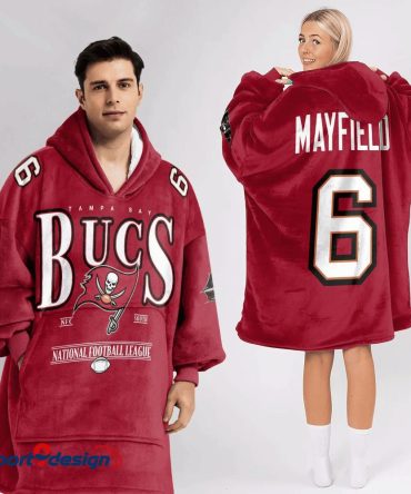 Baker Mayfield 6 Tampa Bay Buccaneers Football Hooded Blanket Hoodie