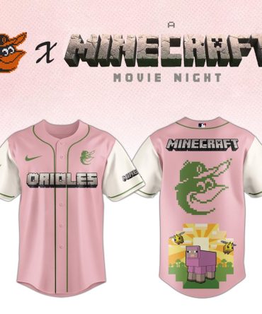 Limited Edition Orioles X Minecraft Pink Jersey - Perfect For Fans & Gamers!