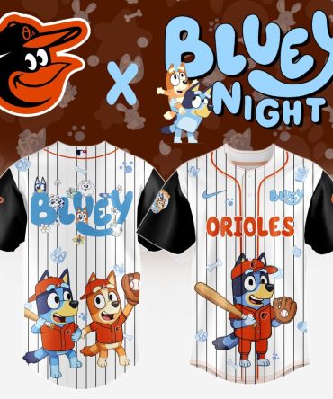 Bluey Orioles Night Baseball Jersey – Limited Edition Kids' Sportswear