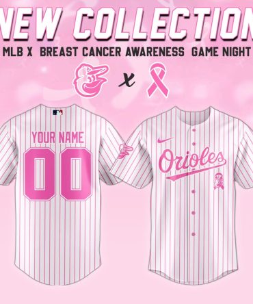 Custom Mlb Pink Orioles Jersey - Breast Cancer Awareness Limited Edition