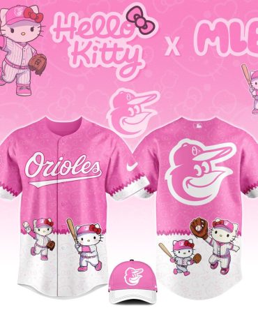 Limited Edition Hello Kitty X Mlb Orioles Pink Jersey - Perfect For Fans!
