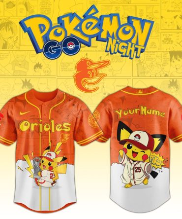 Custom Pokémon Orioles Jersey - Pikachu Baseball Fan Gear For Pokémon Go Night